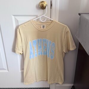 Athens Shirt in Cream and Blue
